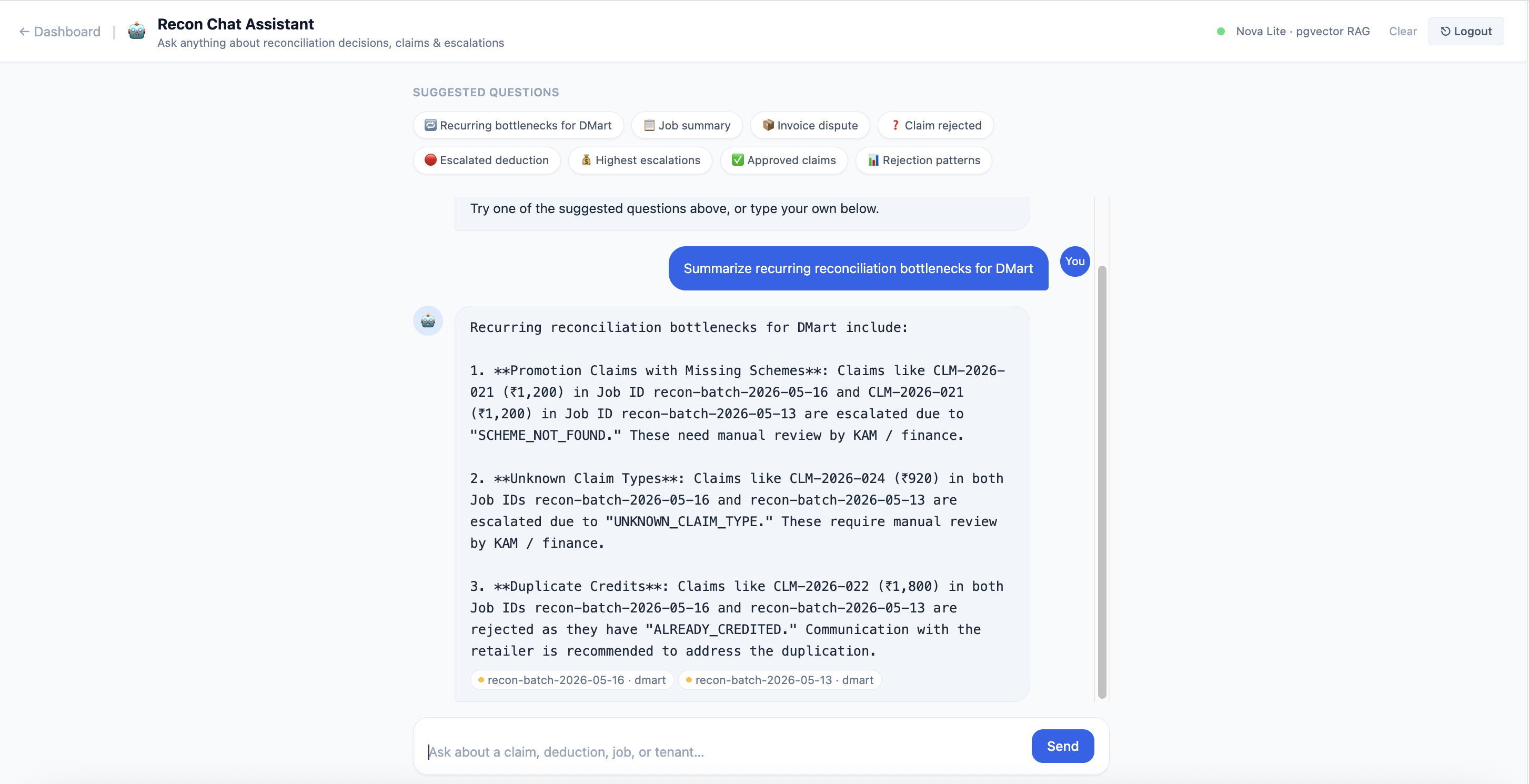 Recon Chat screenshot